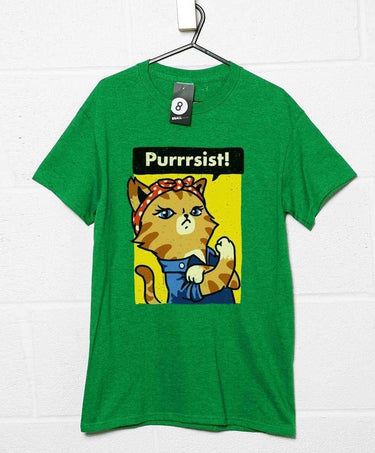 Purrrsist Ladies Fitted Unisex T-Shirt 8Ball